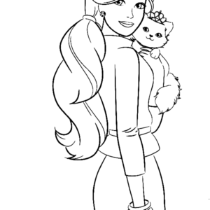 cartoon barbie coloring pages