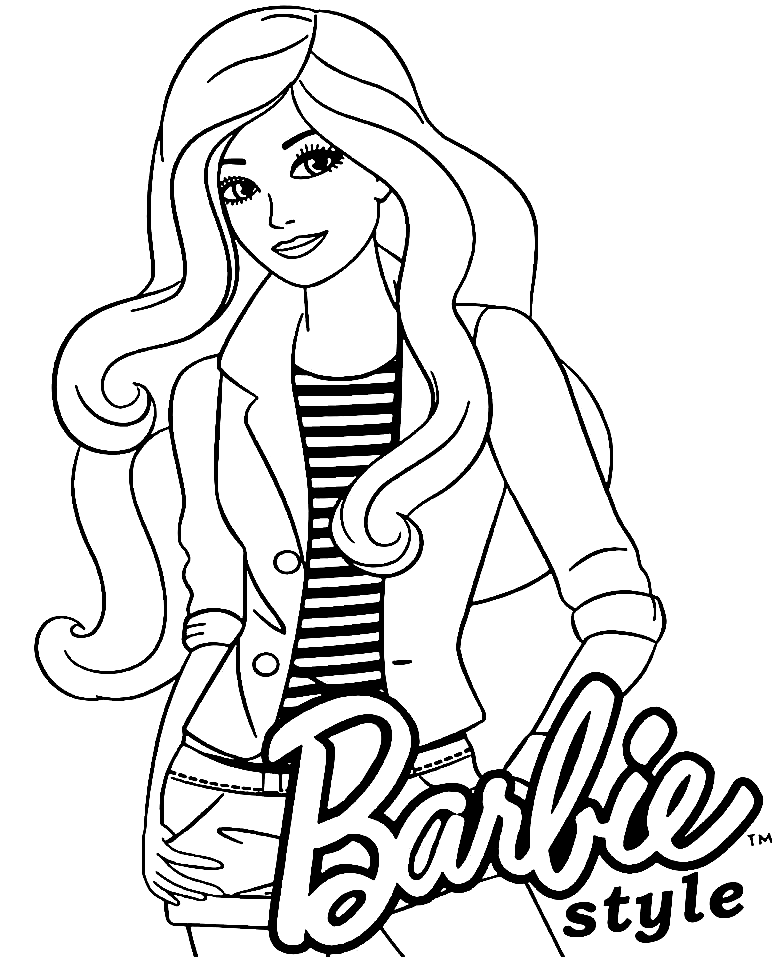 Barbie coloring pages 