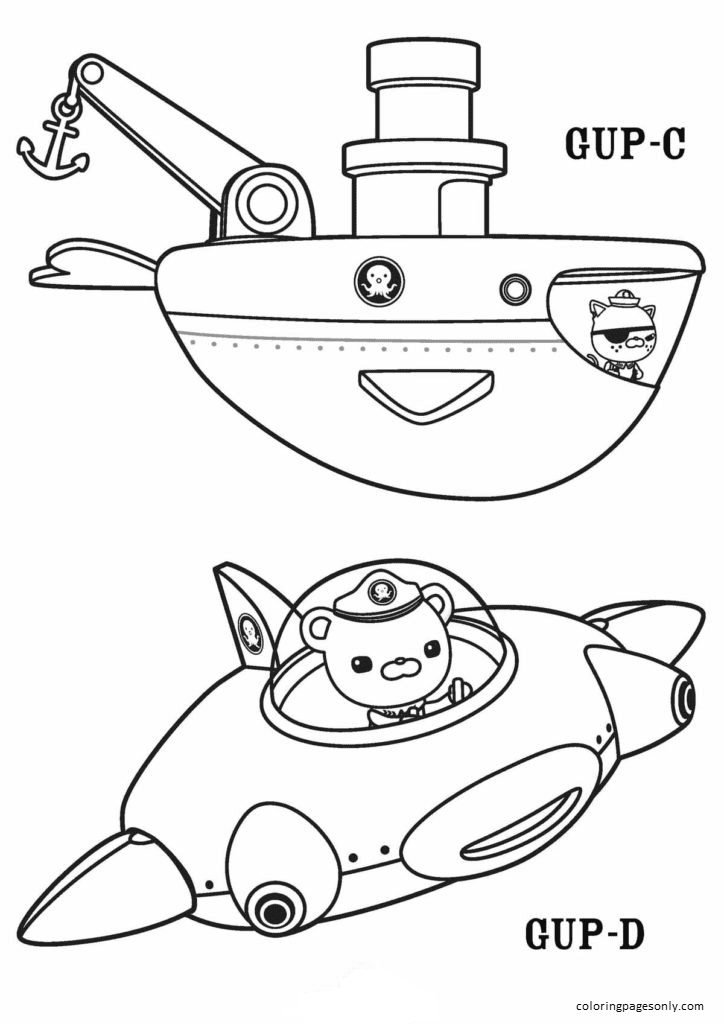 octonauts captain barnacles coloring pages