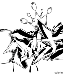 Graffiti Coloring Pages Printable for Free Download