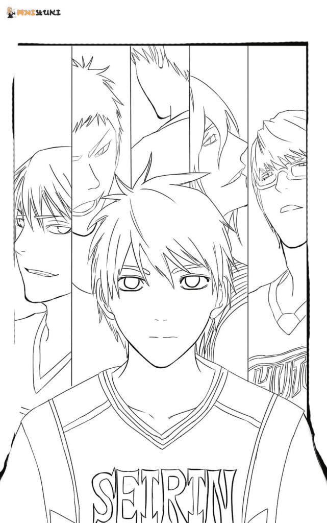 Kuroko No Basket Coloring Book: popular sport manga and anime