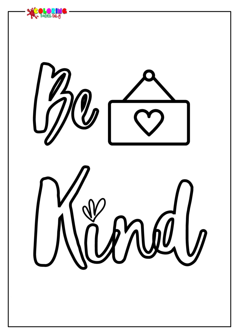 Free Kindness Coloring Pages Printable for Free Download