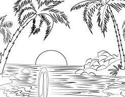 Beach Coloring Pages Printable for Free Download