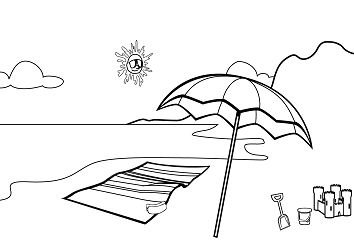 Beach Coloring Pages Printable for Free Download