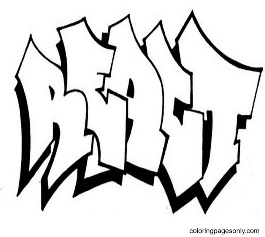 Graffiti Coloring Pages Printable for Free Download