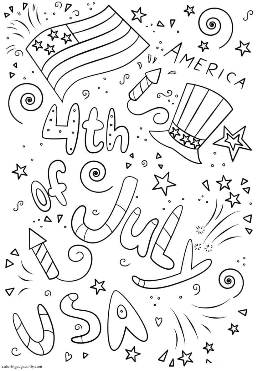 4th Of July Coloring Pages Printable for Free Download