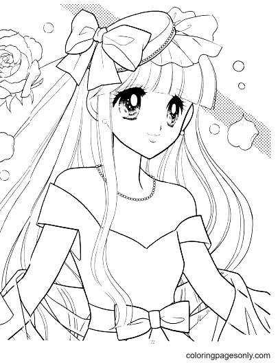 Cute Anime Girl Coloring Pages  Transparent Anime Line Art HD Png  Download  900x12003380148  PngFind