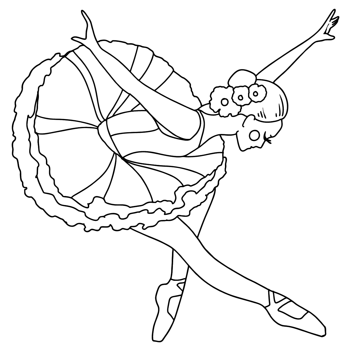 Desenho colorir barbie bailarina