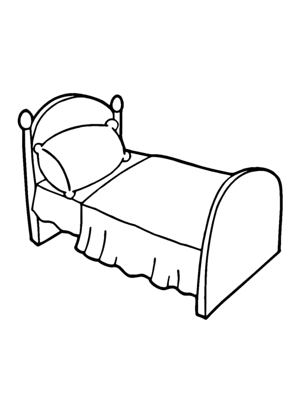 Bed Coloring Pages Printable for Free Download