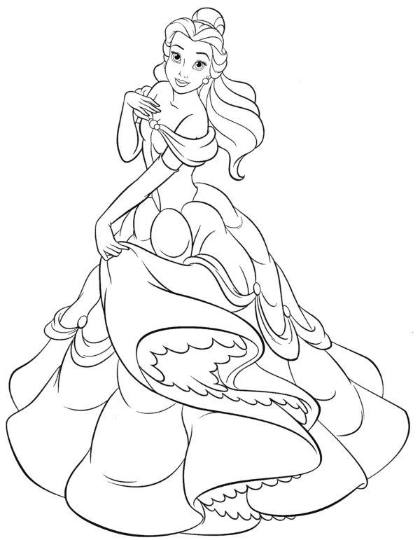 Belle Coloring Pages Printable for Free Download