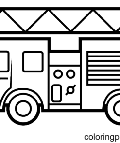 Fire Truck Coloring Pages Printable for Free Download