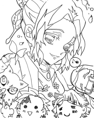 Shinobu Kochou Coloring Pages Printable for Free Download