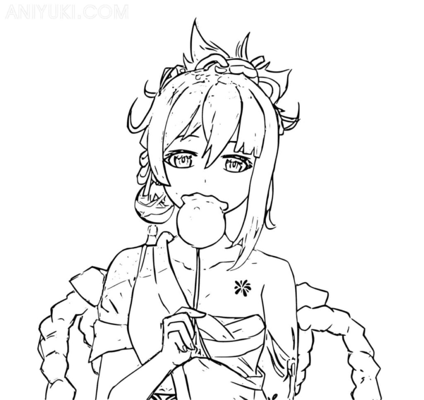 Yoimiya Coloring Pages Printable for Free Download