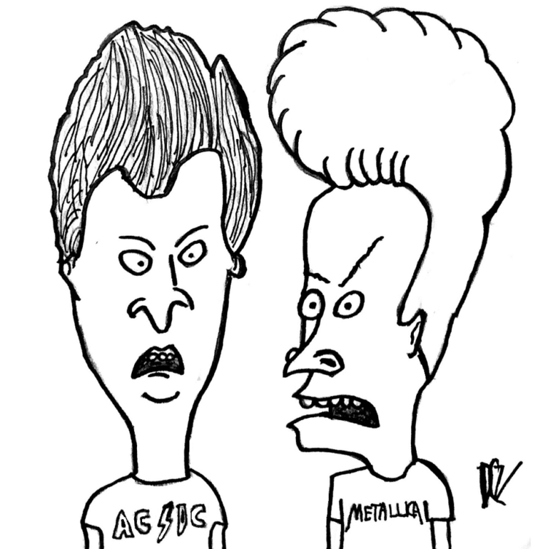 beavis and butt head do the universe coloring page printable