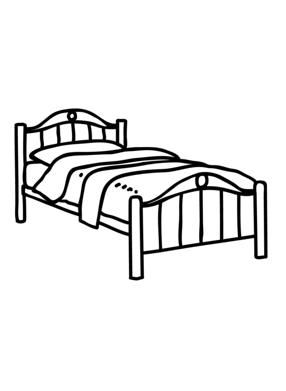 Bed Coloring Pages Printable for Free Download