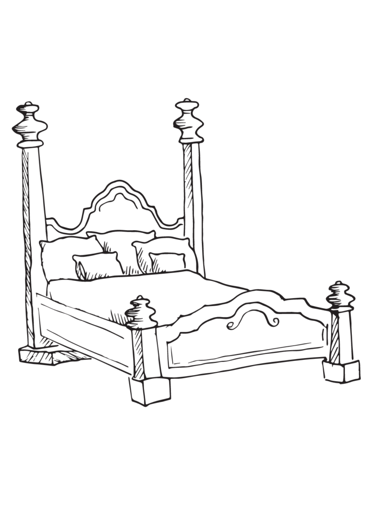 Bed Coloring Pages Printable for Free Download