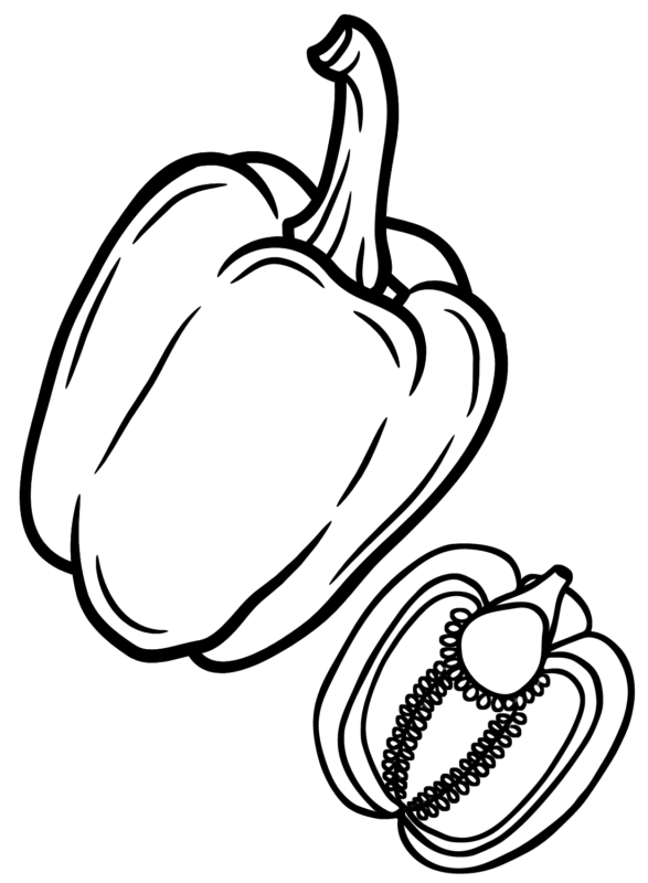 Bell Pepper Coloring Pages Printable for Free Download