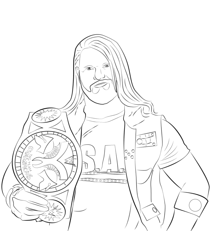 WWE Coloring Pages Printable for Free Download