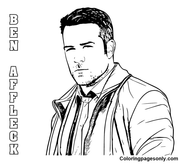 Ben Affleck Coloring Pages Printable for Free Download