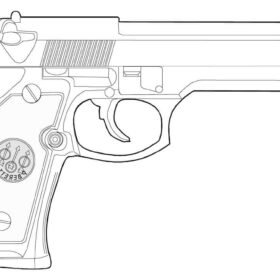 Gun Coloring Pages Printable for Free Download