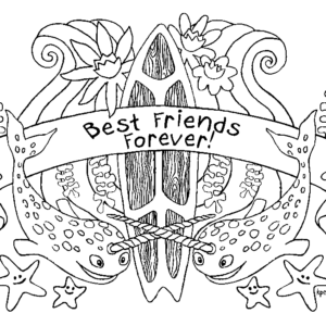 BFF (Best Friends Forever) 19 coloring page