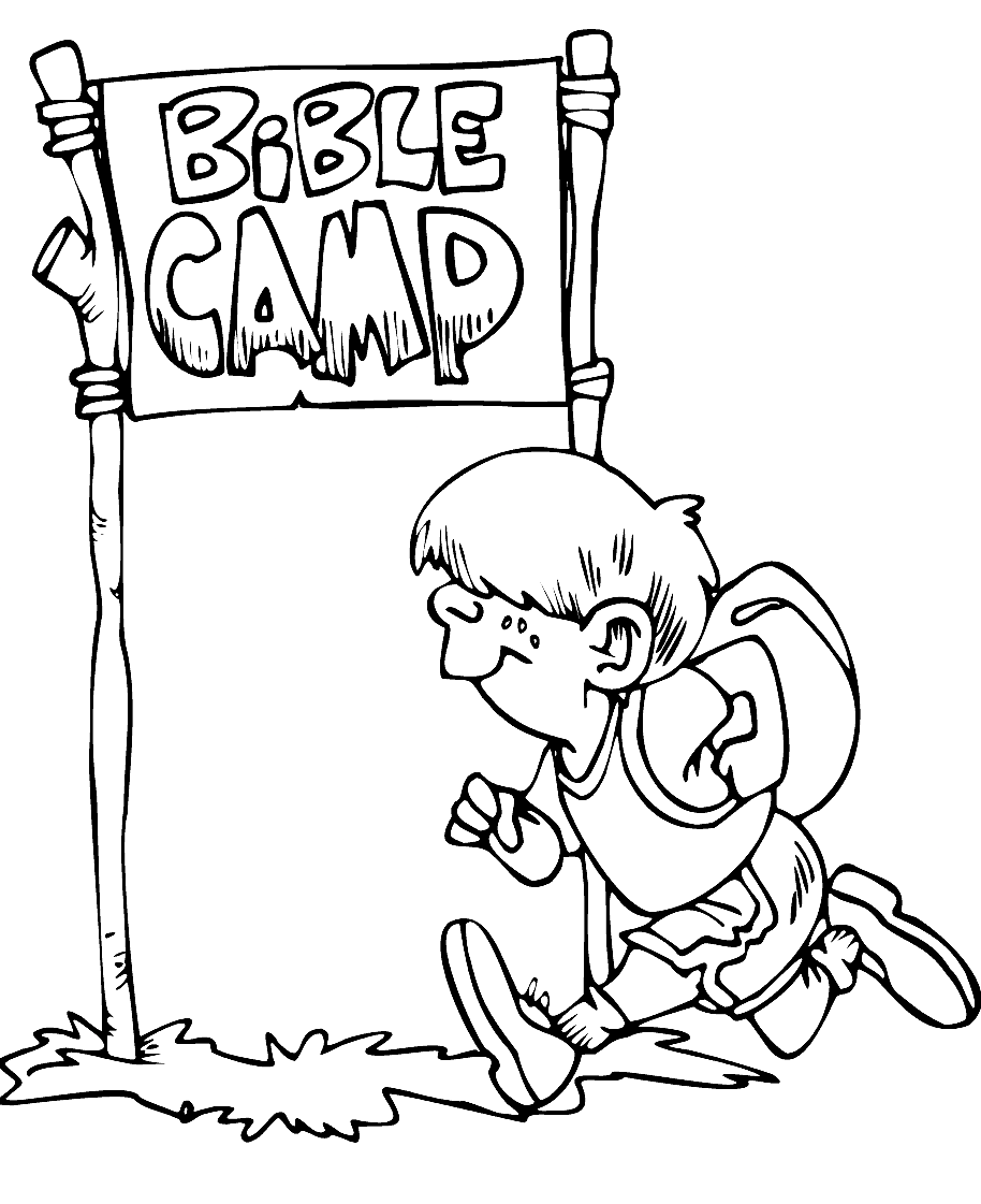 boy scouts camping coloring pages