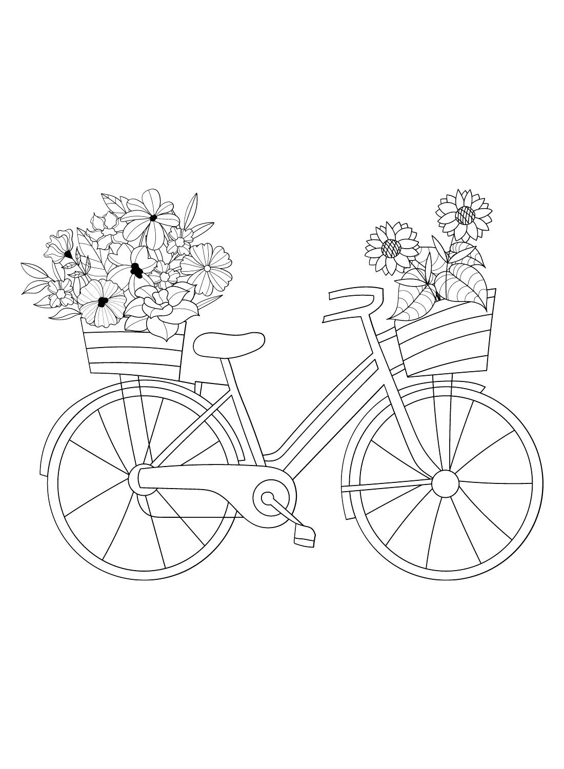 Bicycle Coloring Pages Printable for Free Download