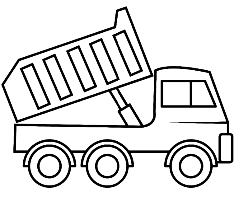 Dump Truck Coloring Pages Printable for Free Download