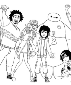 Big Hero 6 Coloring Pages Printable for Free Download