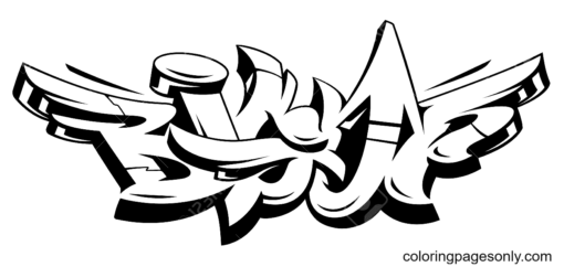 Graffiti Coloring Pages Printable for Free Download