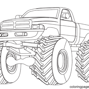 Monster Truck Coloring Pages Printable for Free Download