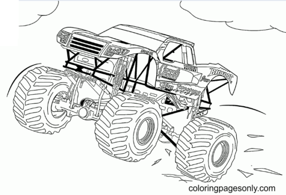 Monster Truck Coloring Pages Printable for Free Download