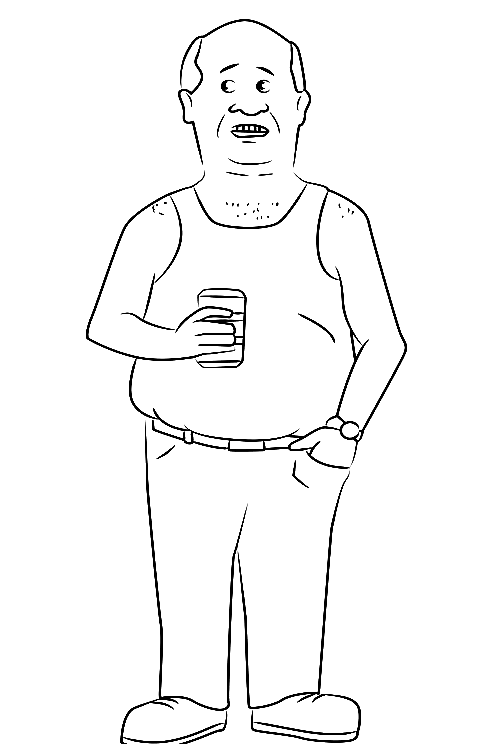 King of the Hill Coloring Pages Printable for Free Download