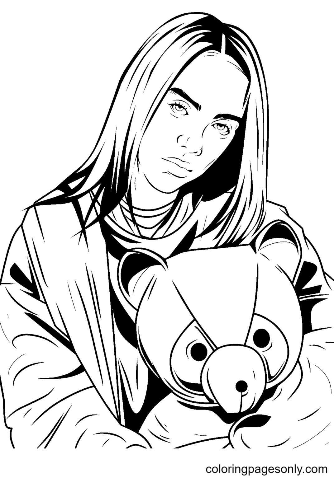 Billie Eilish Coloring Pages Printable For Free Download