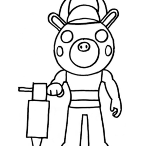 Willow Wolf Piggy Roblox coloring page