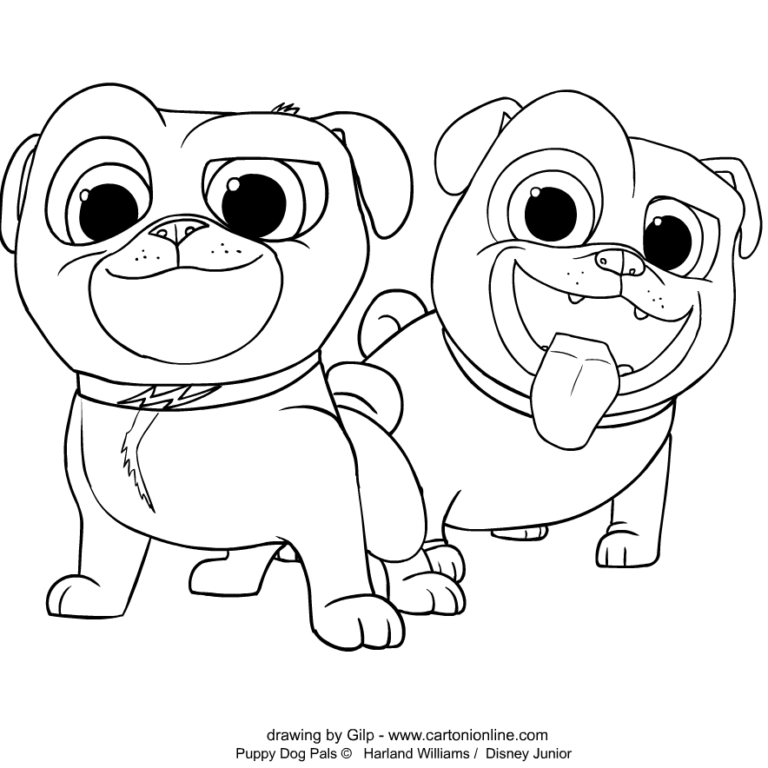 Puppy Dog Pals Coloring Pages Printable for Free Download