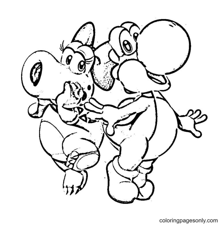 Yoshi Coloring Pages Printable for Free Download