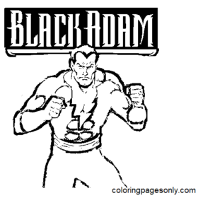 Black Adam Coloring Pages Printable for Free Download