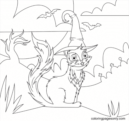 Halloween Cats Coloring Pages Printable for Free Download