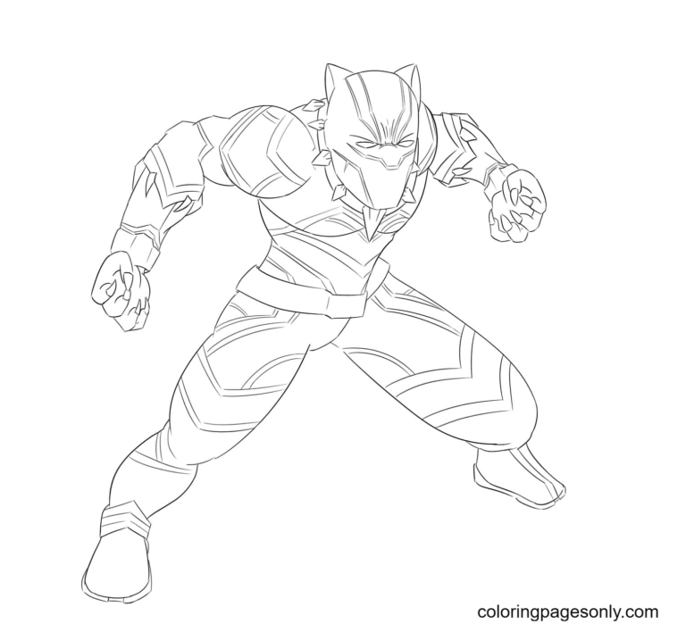 Black Panther Coloring Pages Printable for Free Download