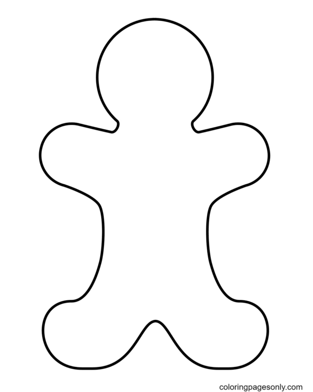 Gingerbread Man Coloring Pages Printable for Free Download