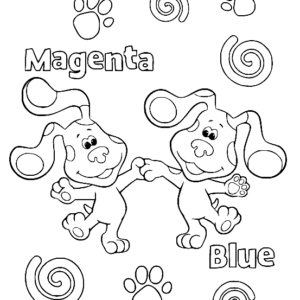 Blue's Clues Coloring Sheets for Kindergarten Mr. Salt and Mrs