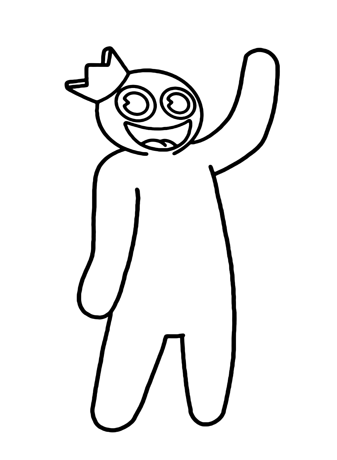 Blue from Rainbow Friends Coloring Pages in 2023