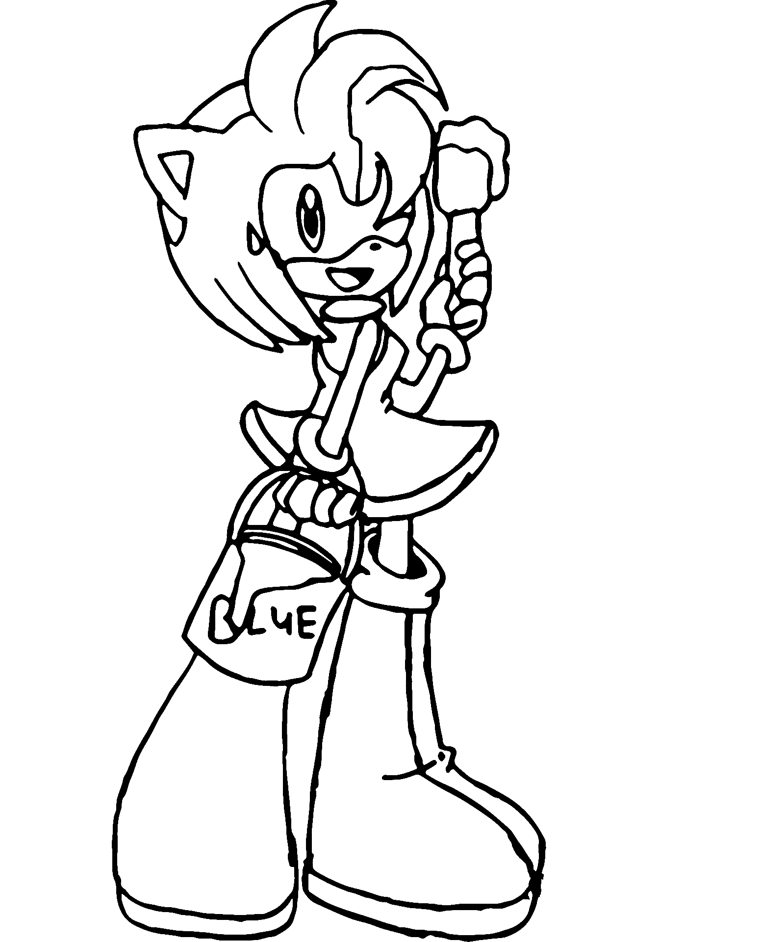 Amy Rose Coloring Pages Printable for Free Download