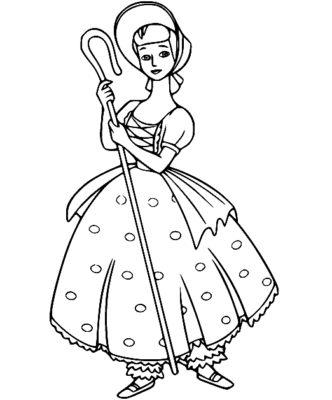 Bo Peep Coloring Pages Printable for Free Download