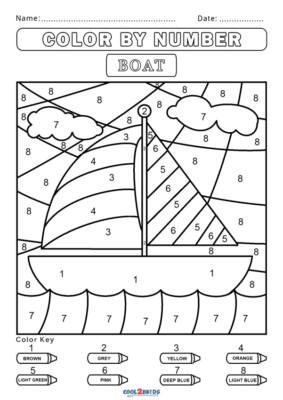 Color by Number Coloring Pages Printable for Free Download