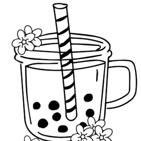 Boba Tea Coloring Pages Printable For Free Download