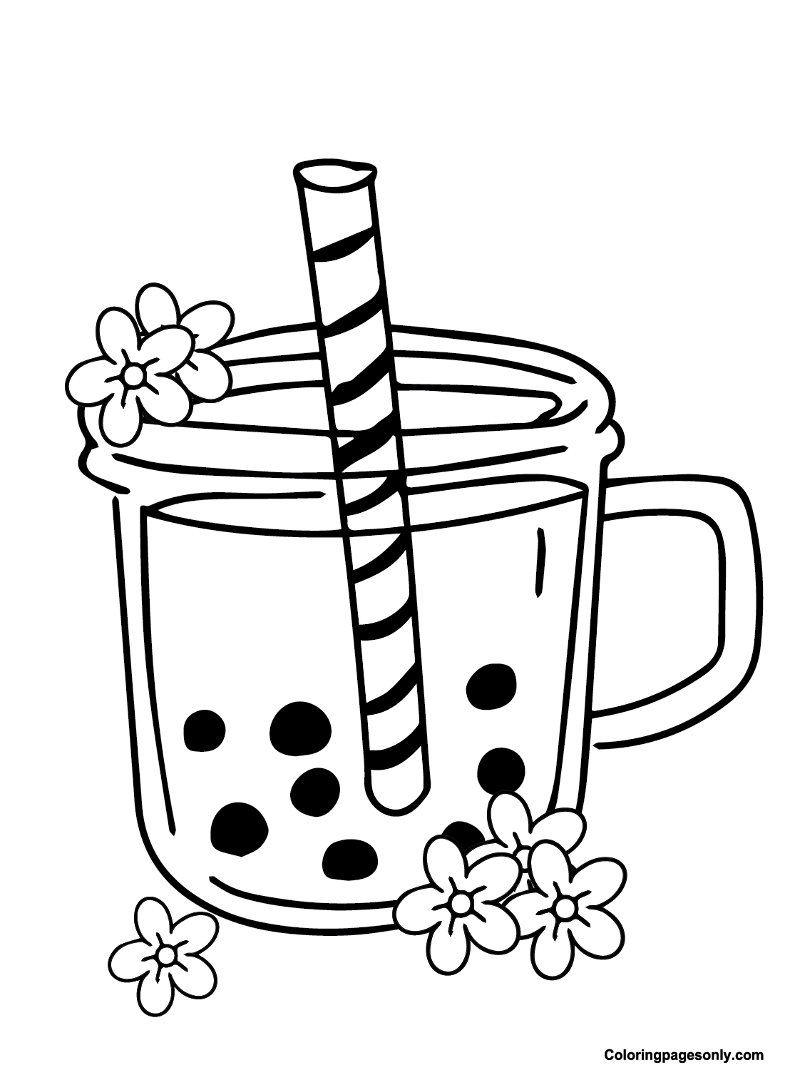 Boba Tea Coloring Pages Printable For Free Download 