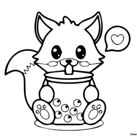 Boba Tea Coloring Pages Printable for Free Download