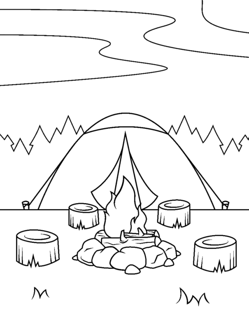 Camping Coloring Pages Printable For Free Download